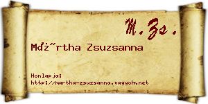 Mártha Zsuzsanna névjegykártya