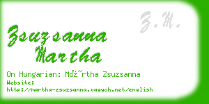 zsuzsanna martha business card